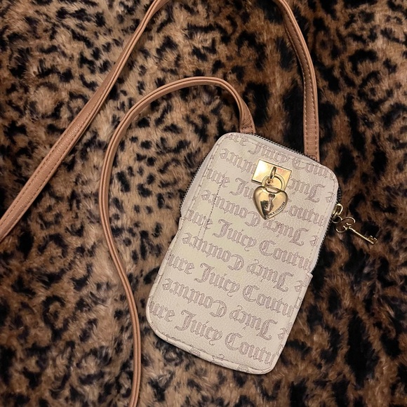 Juicy Couture Handbags - Juicy Couture Beige and Brown Crossbody Bag